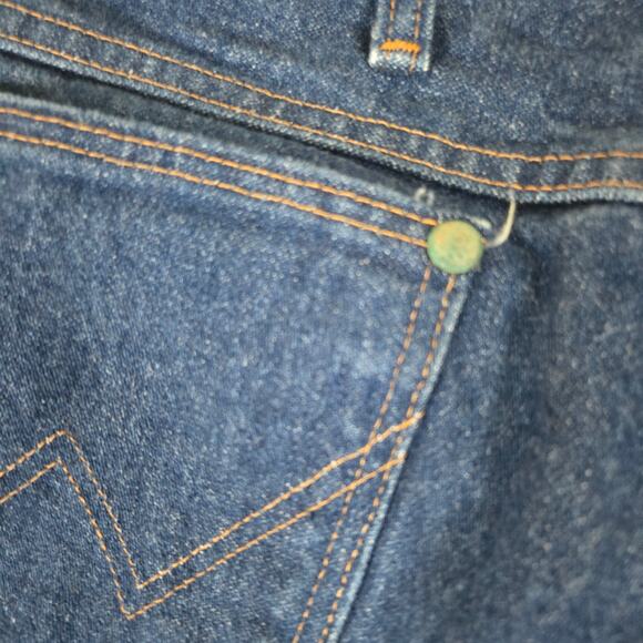 VTG Wrangle Jeans 36x36 Mens Dark Wash Denim Pants Straight Leg 0741 - Picture 9 of 10